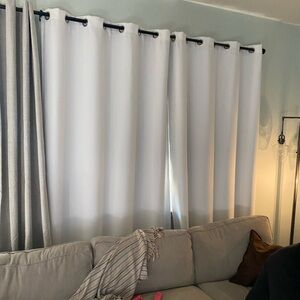 White curtains